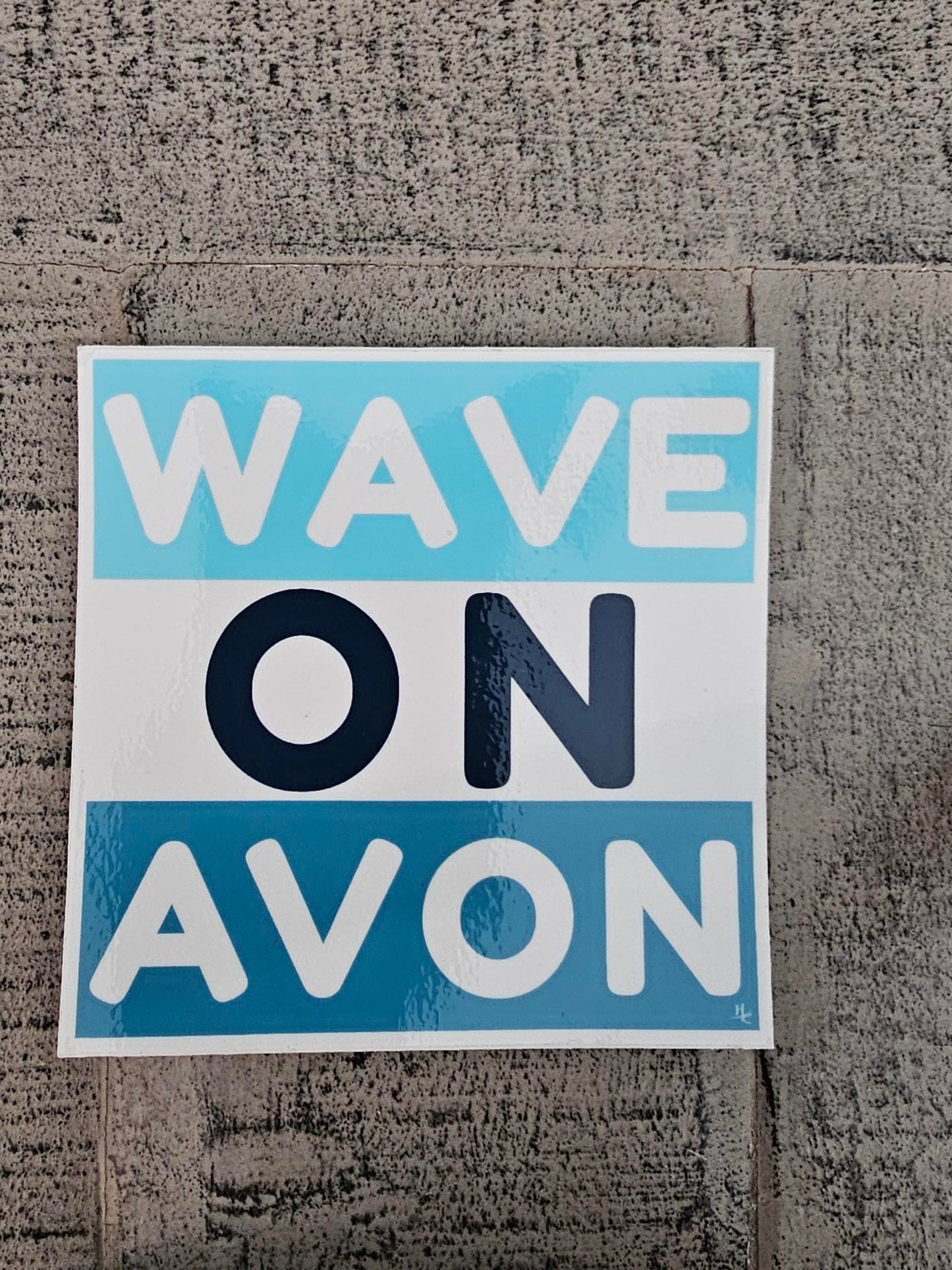 Wave On Avon square sticker