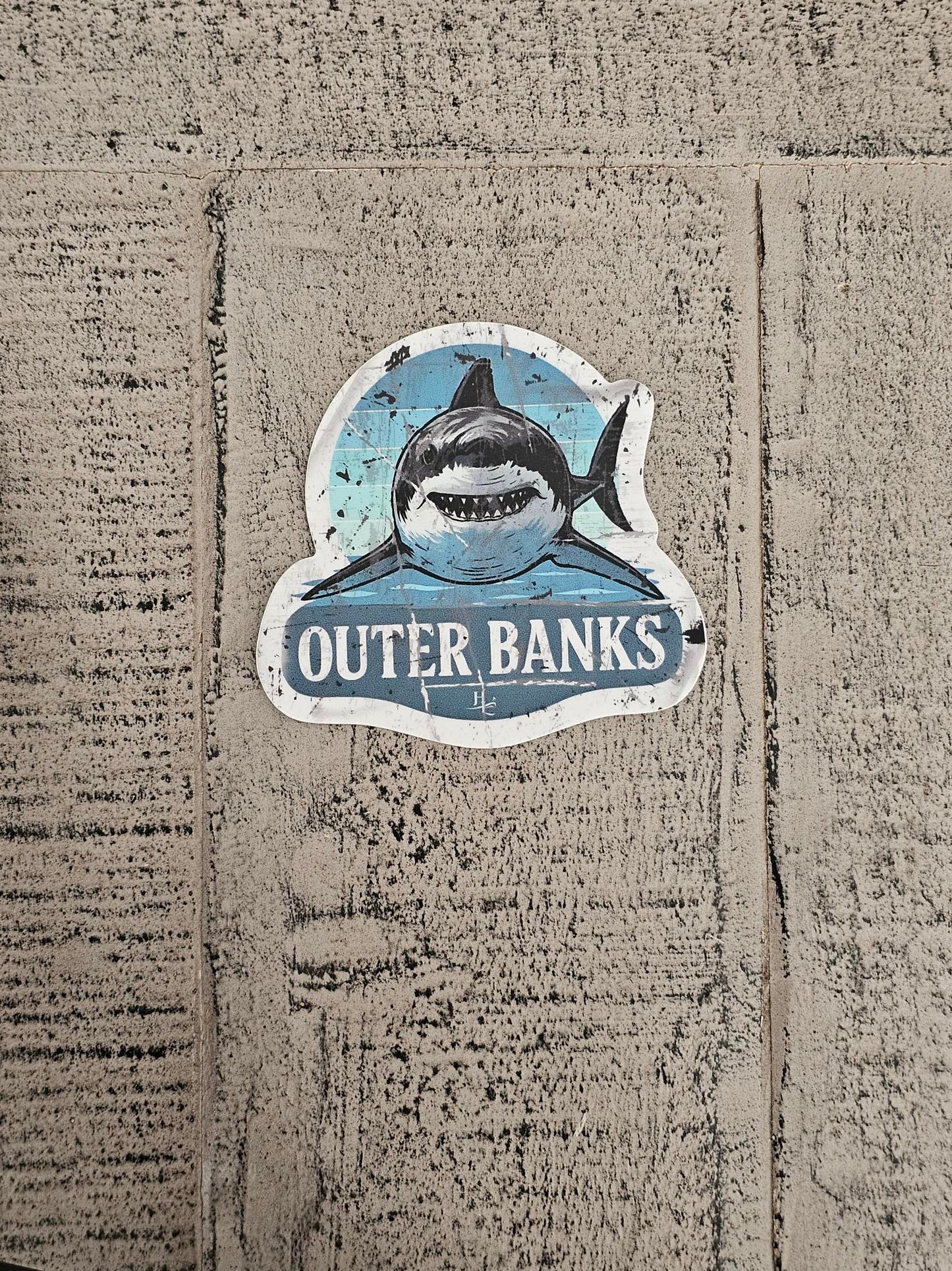 Outer Banks Great White Vinyl Sticker