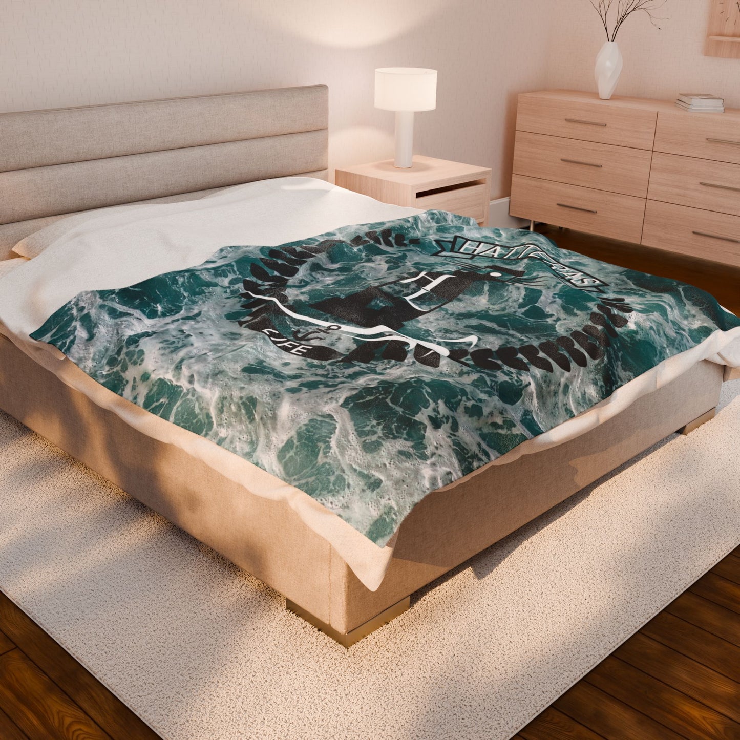 Lighthouse Velveteen Plush Blanket