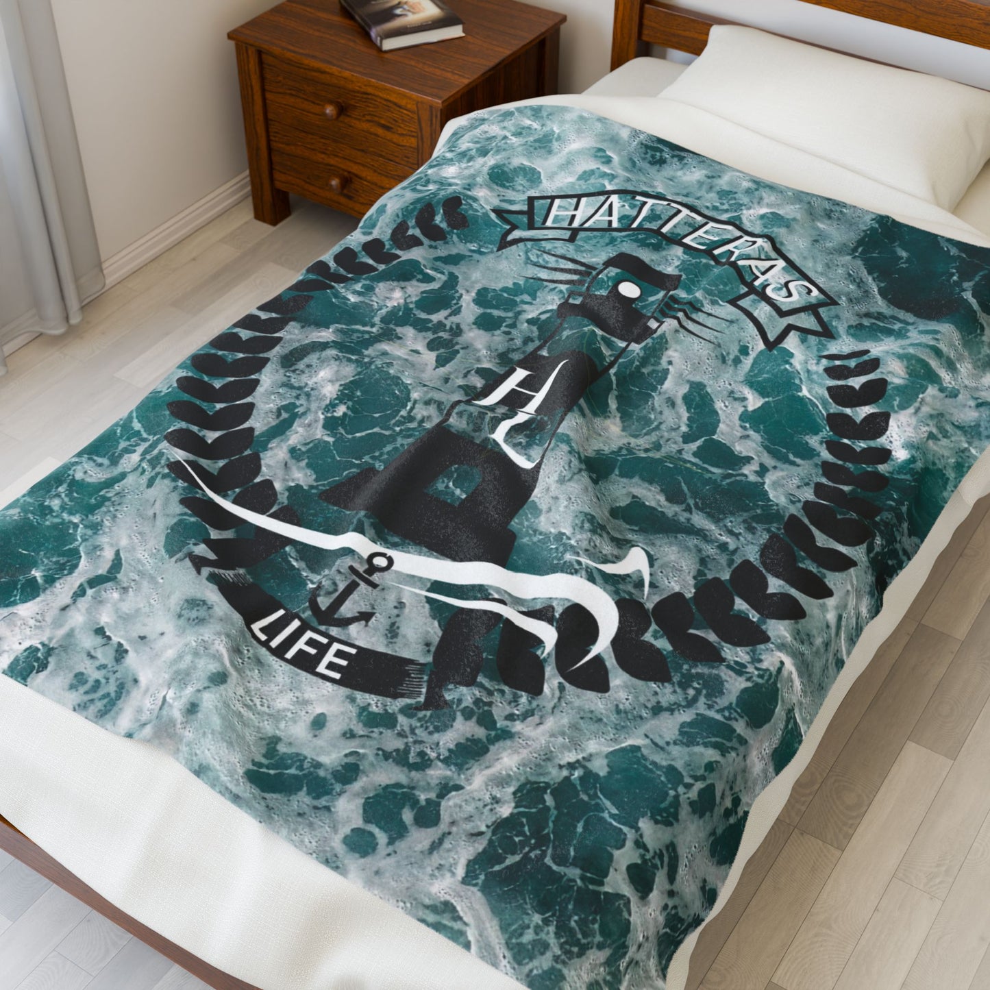 Lighthouse Velveteen Plush Blanket
