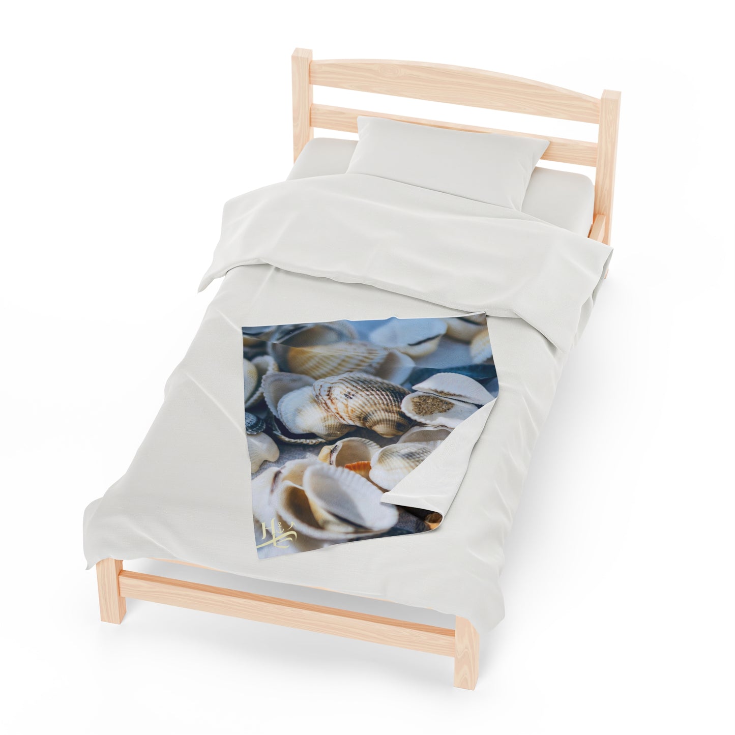 Velveteen Plush Blanket - Shells
