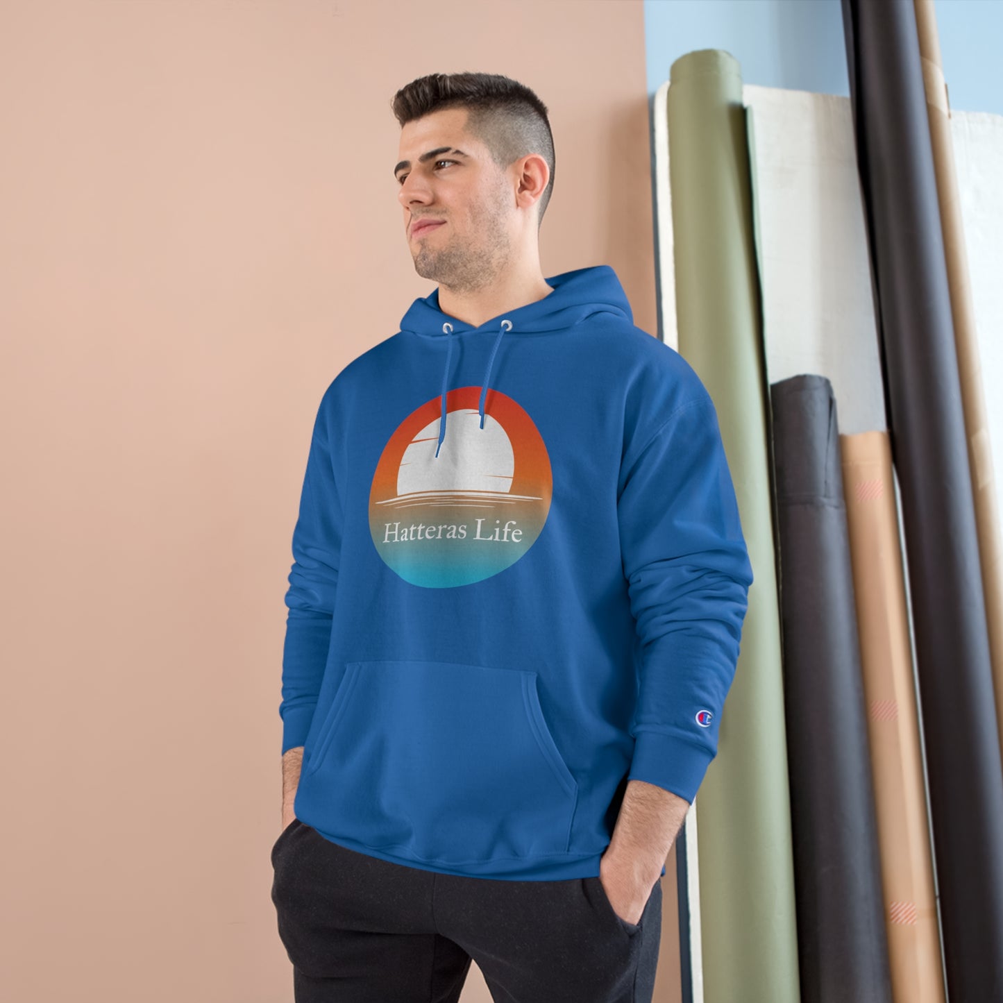 Champion Hoodie - Hatteras Life Red Sky