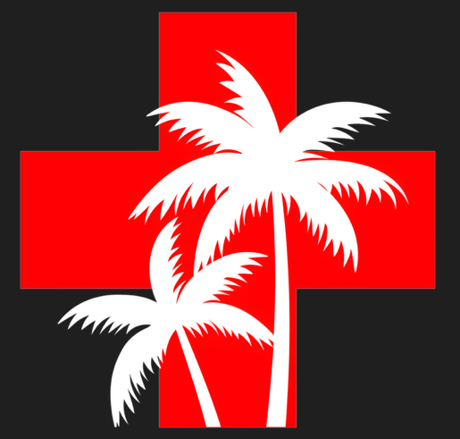 Red Cross, White Palm Sticker - Saltwater Apothecary