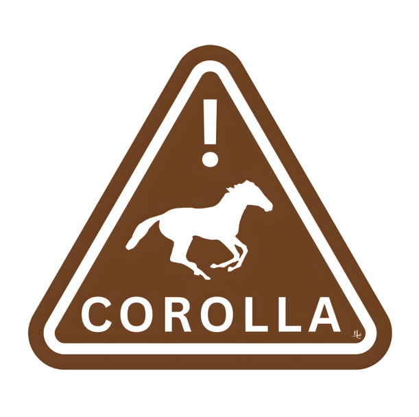 "Caution, Corolla Wild" vinyl sticker