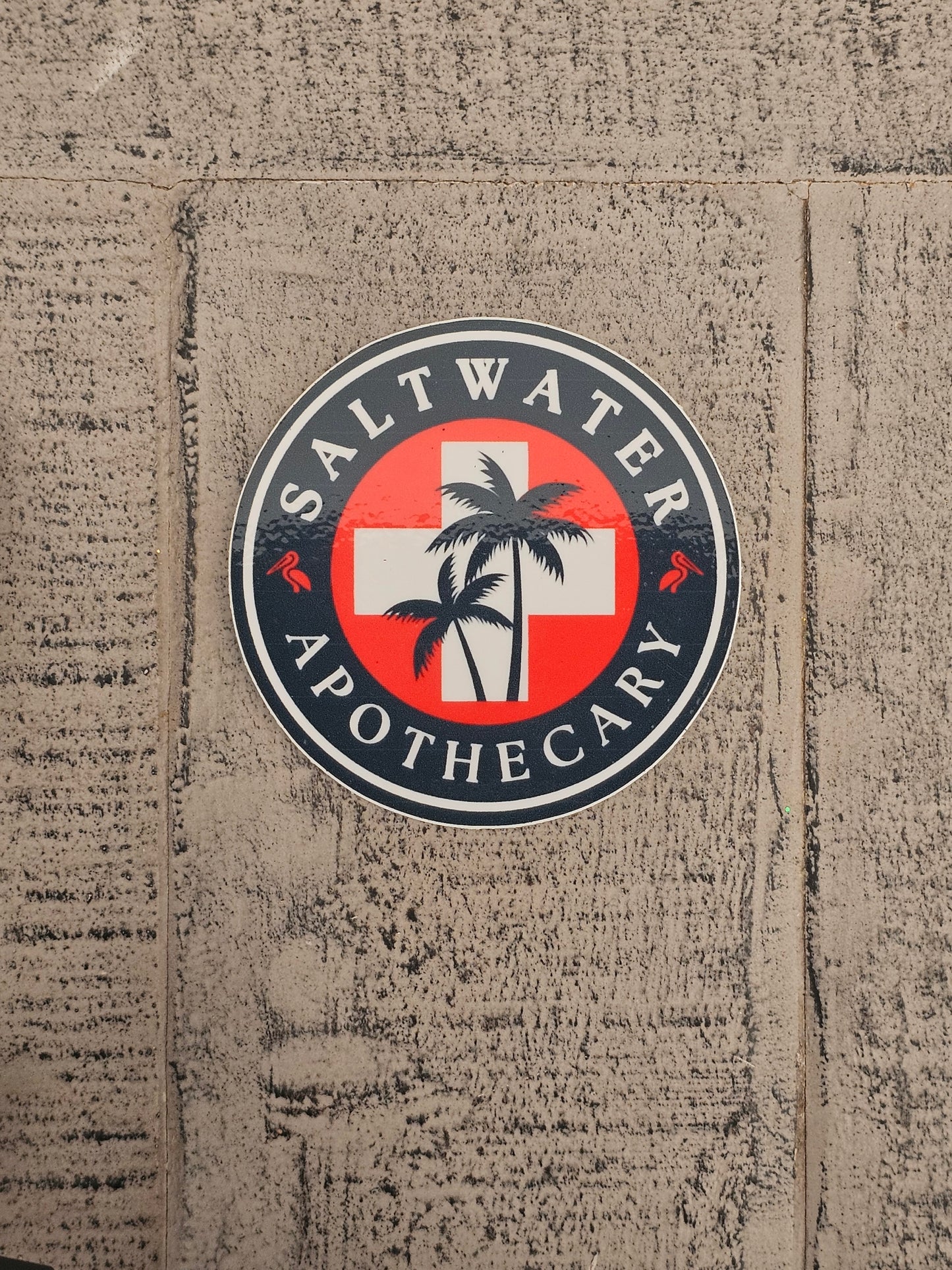 Saltwater Apothecary Badge Circle Sticker