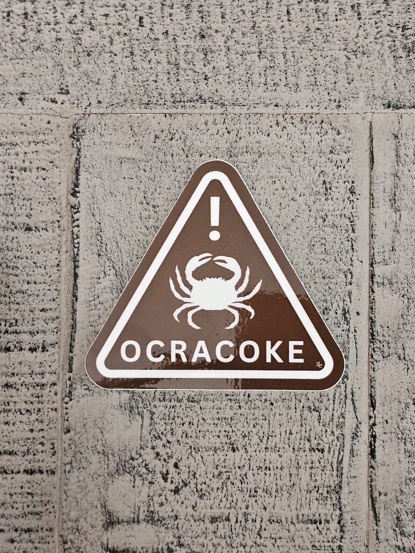 "Caution, Ocracoke Crab" vinyl sticker