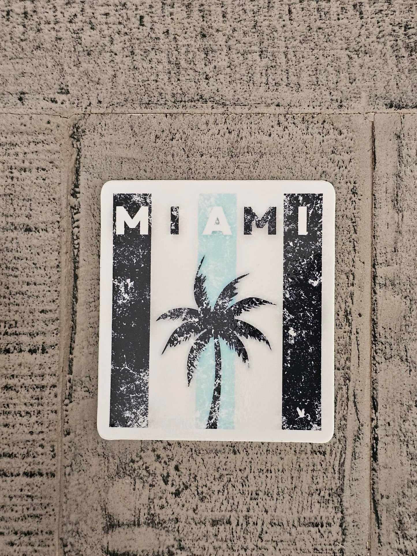 Miami Palm, Vinyl Square Sticker