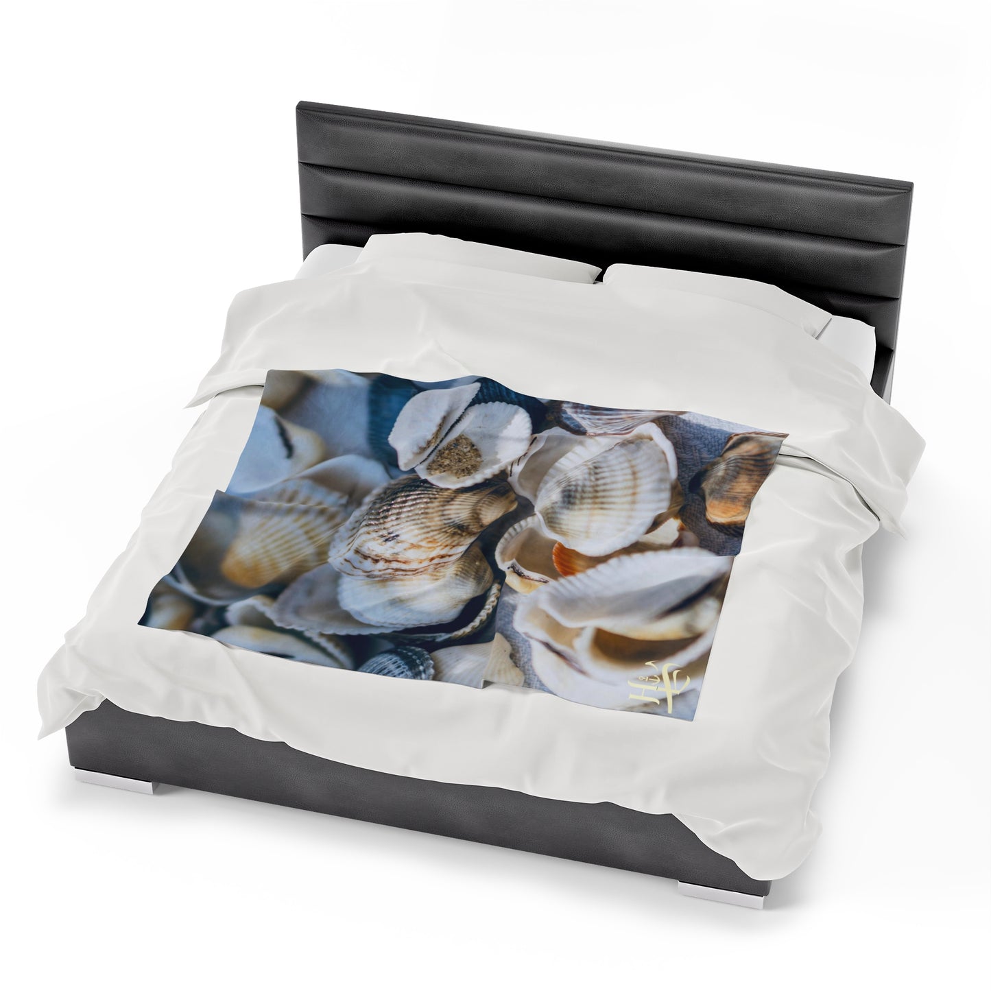 Velveteen Plush Blanket - Shells