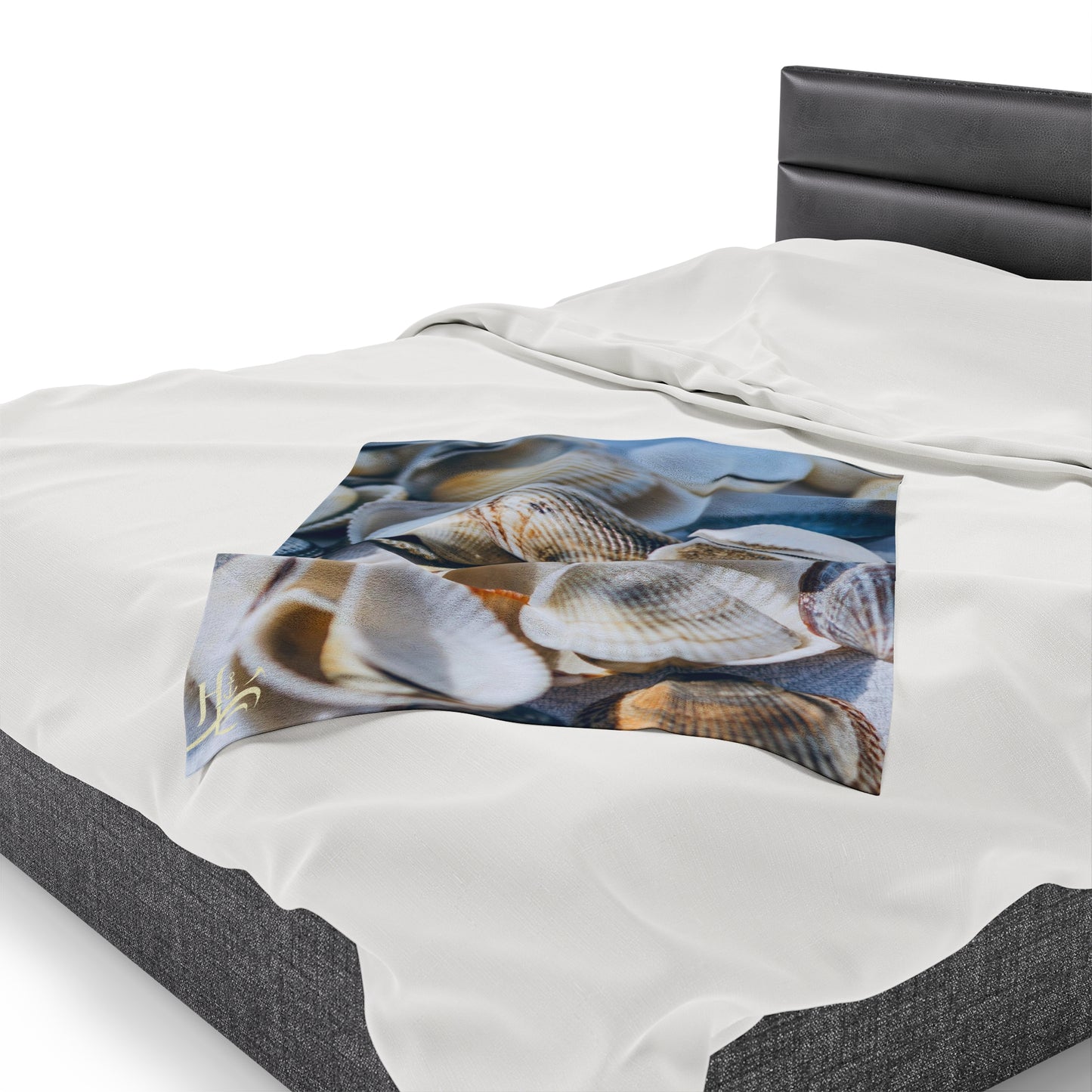 Velveteen Plush Blanket - Shells