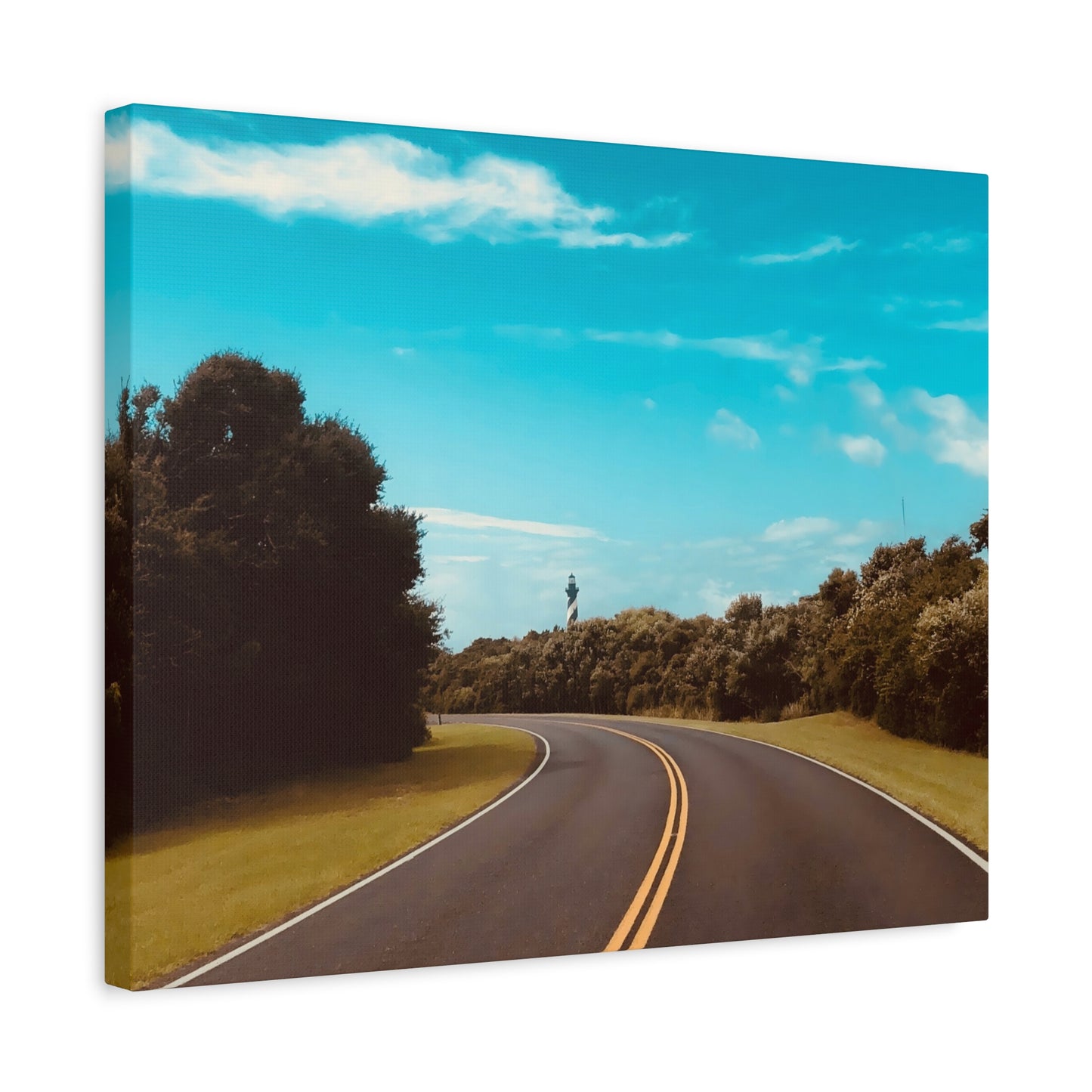Lighthouse Drive Matte Canvas