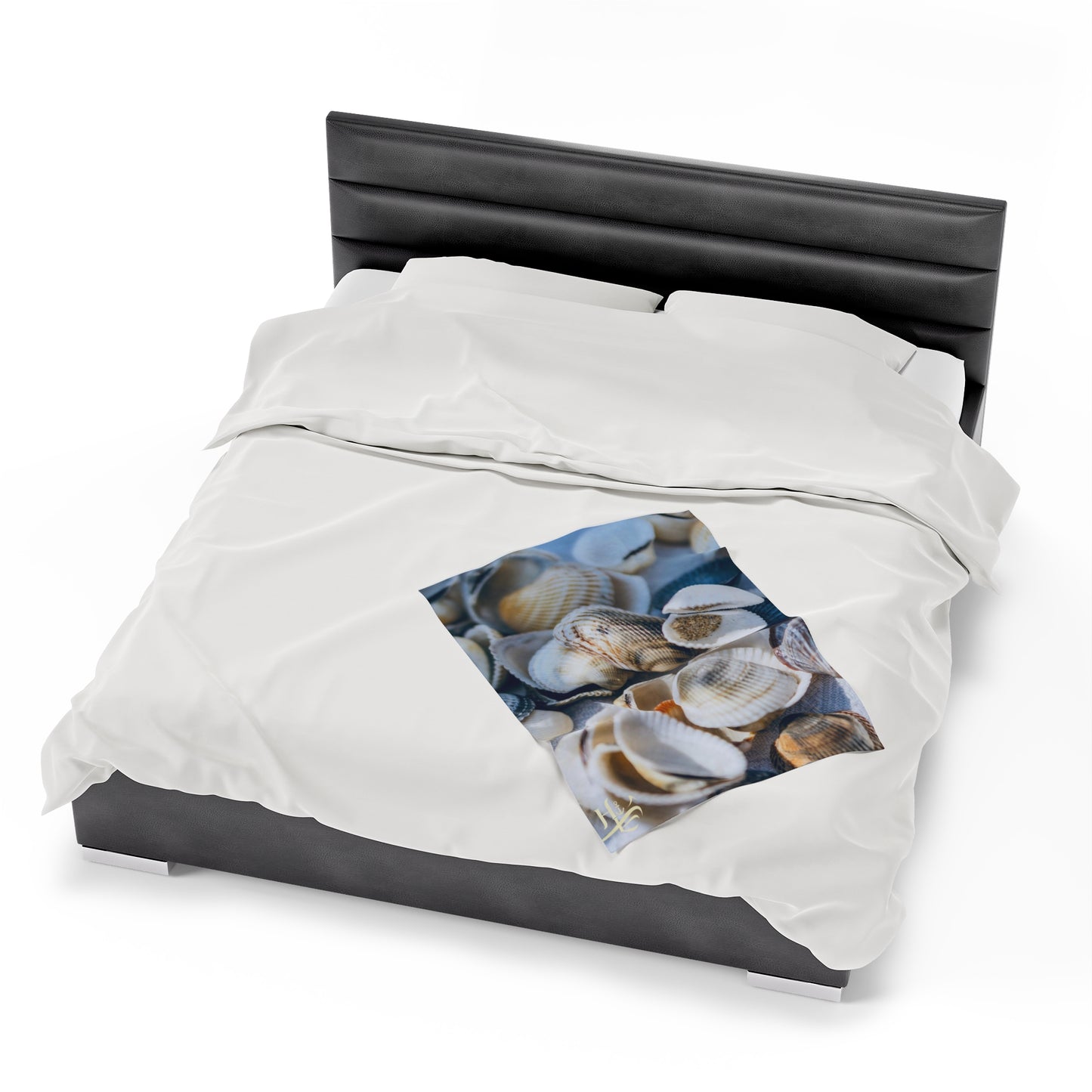 Velveteen Plush Blanket - Shells