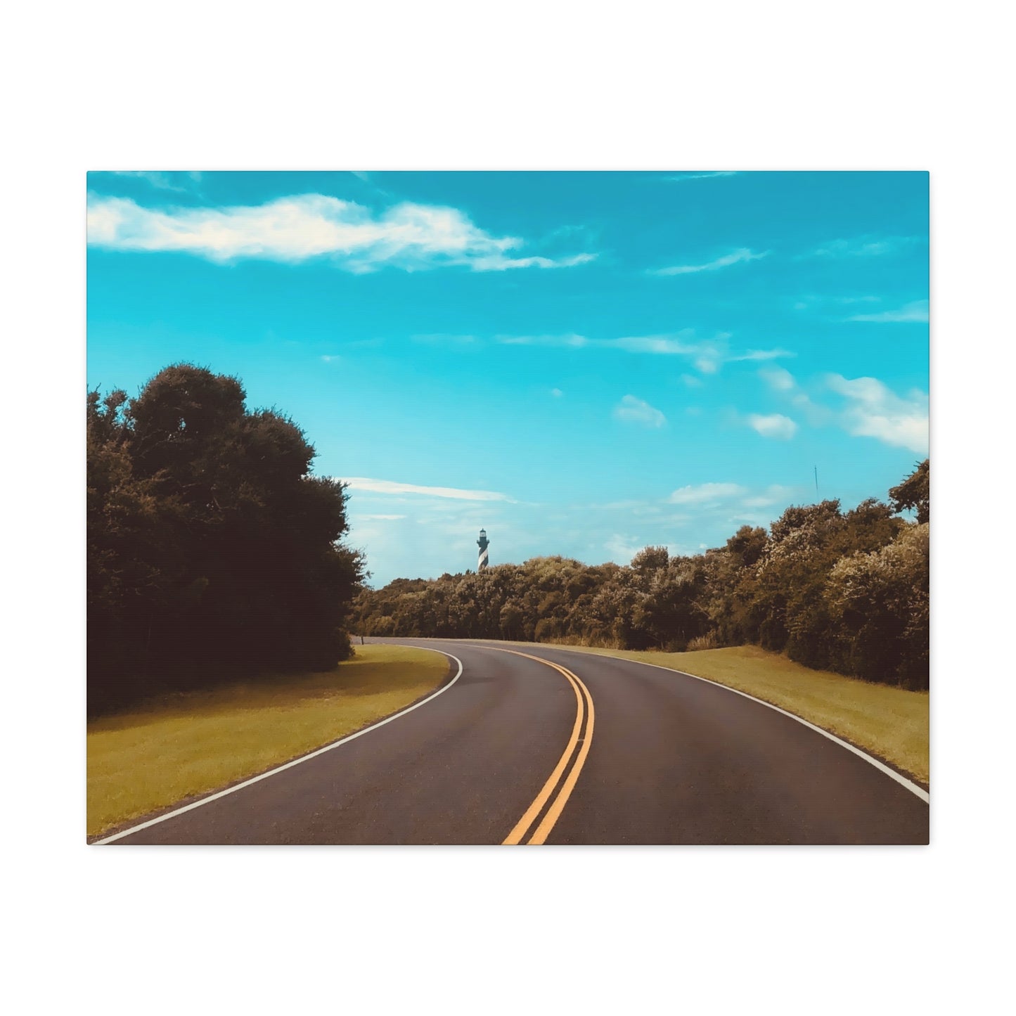 Lighthouse Drive Matte Canvas