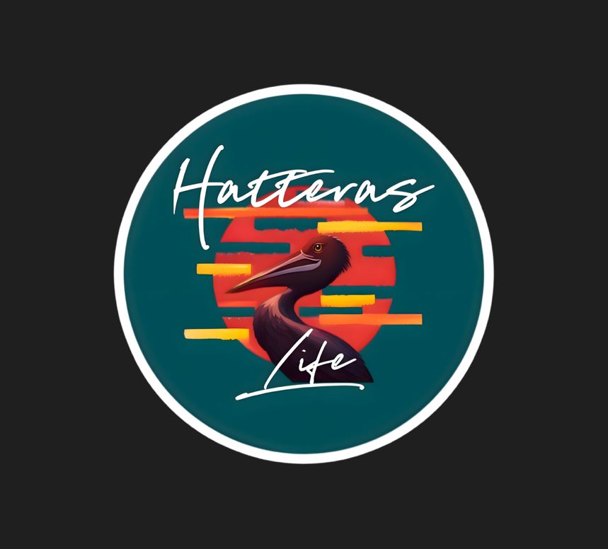 Hatteras Life Pelican Sun Sticker