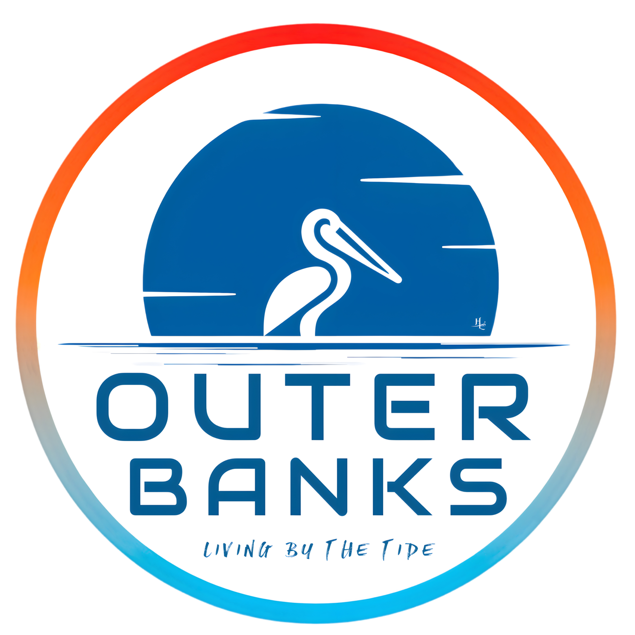 Hatteras Life Circle Sticker - "Blue Sky" Outer Banks
