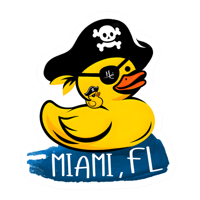 Miami - Ducky Banx Vinyl, Die Cut Sticker