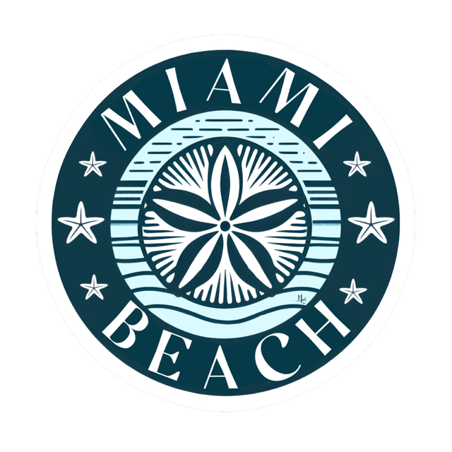 Miami Beach Sand Dollar Sticker