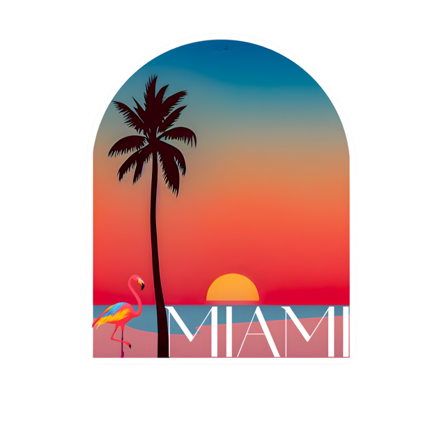 Miami Arch Sticker