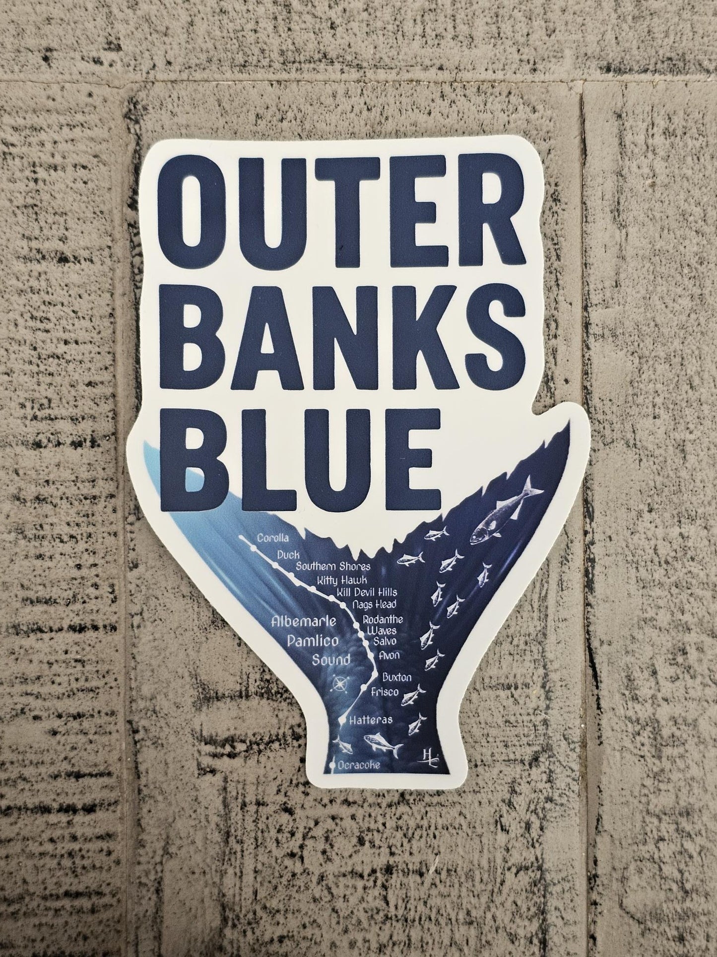 "Outer Banks Blue" Vinyl sticker