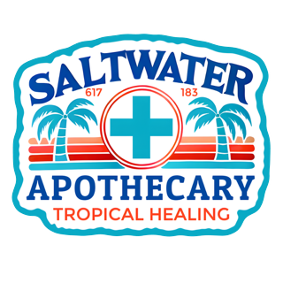 Saltwater Apothecary's Tropical Healing Banner Clear Sticker