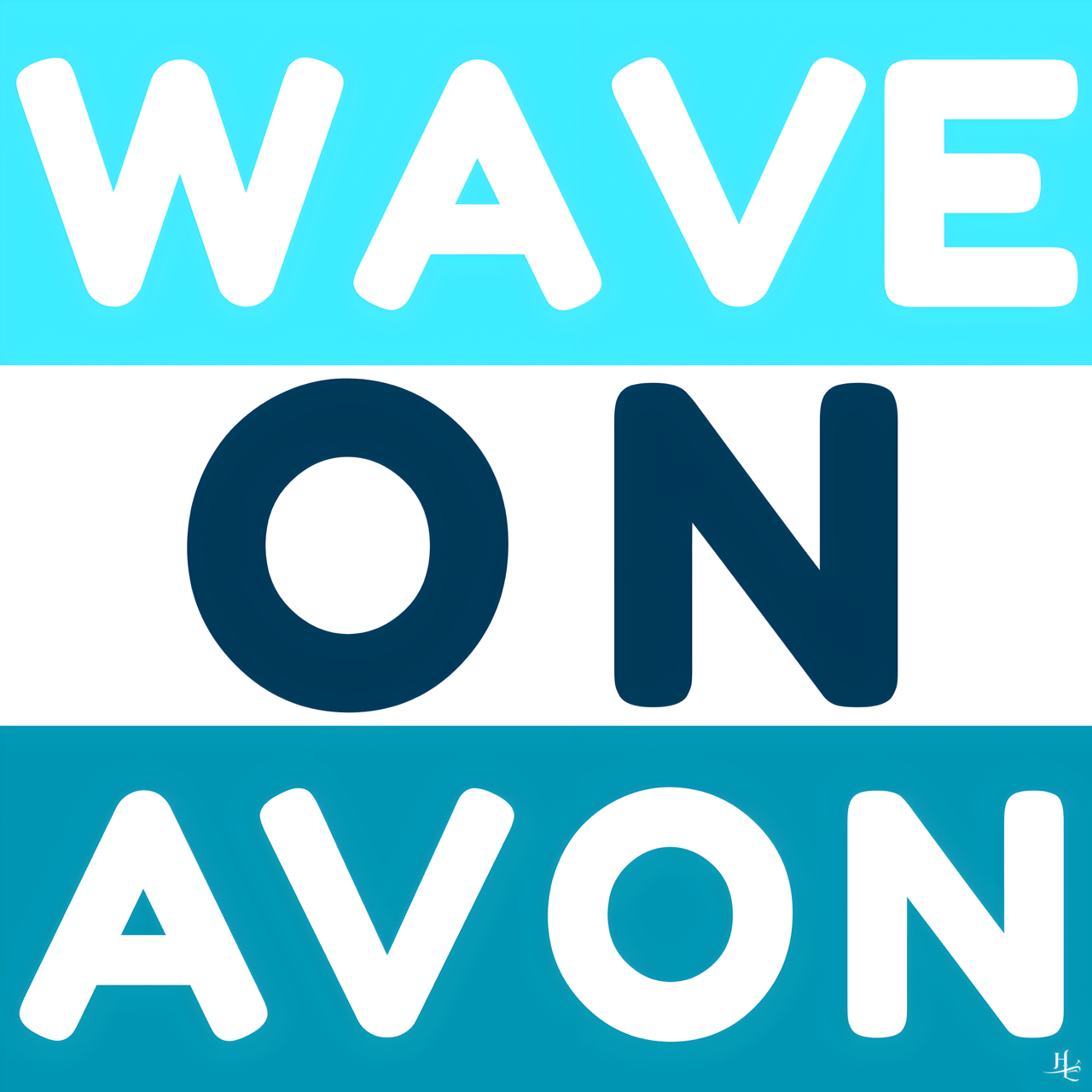 Wave On Avon square sticker