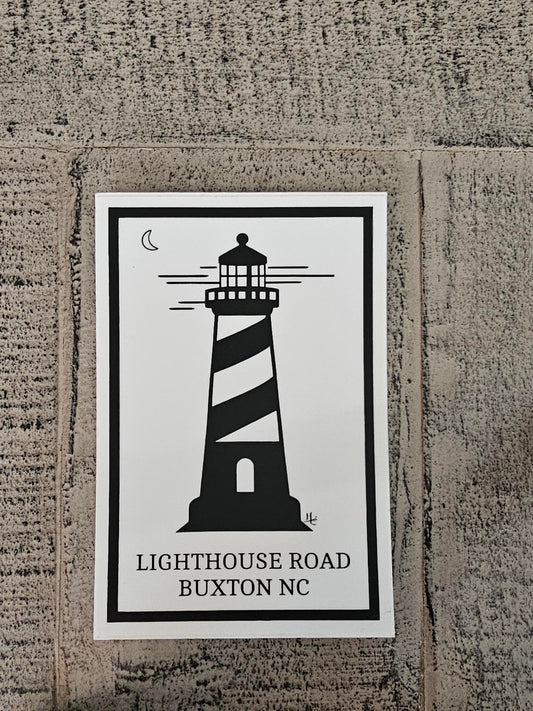 Hatteras Lighthouse Rectangle Vinyl Sticker