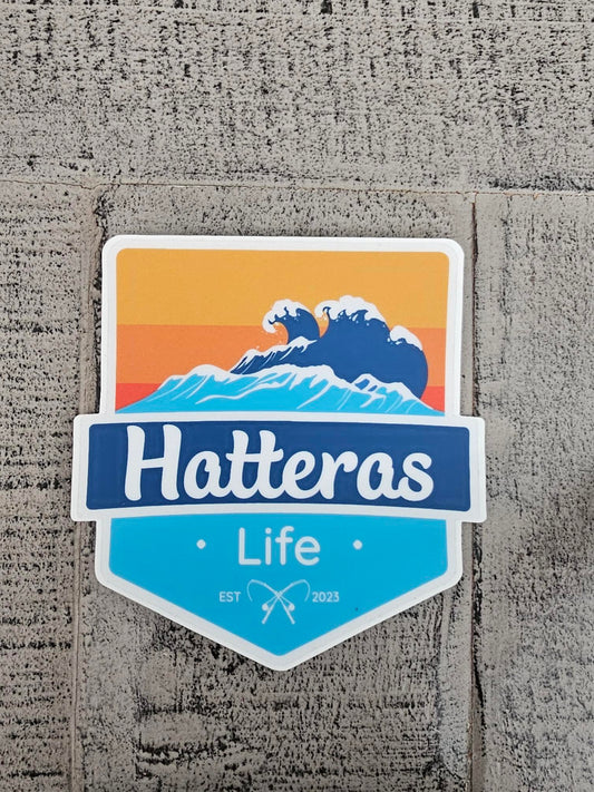 Hatteras Life Clear Vinyl Badge Sticker