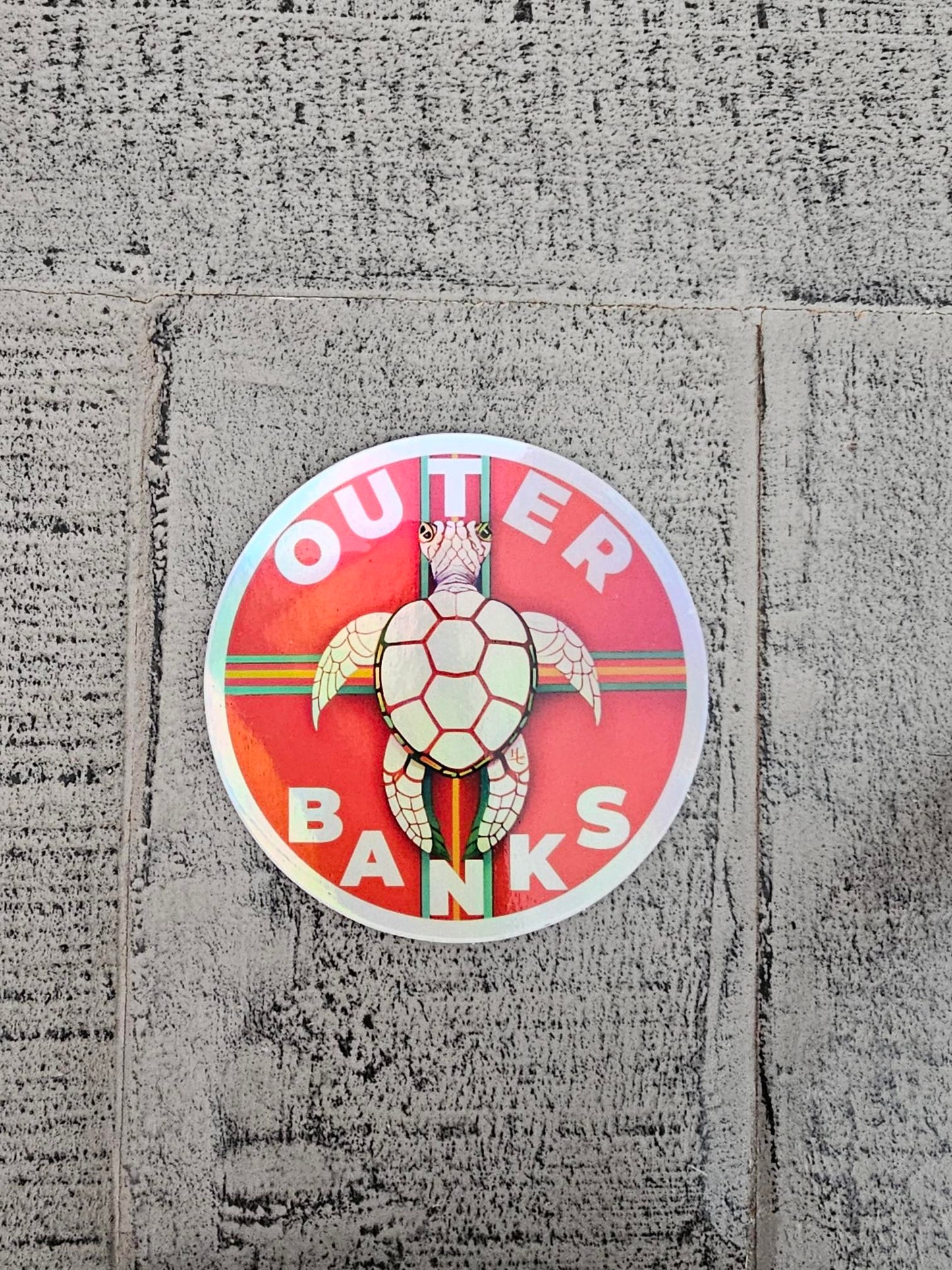 Outer Banks Holographic Turtle Sticker