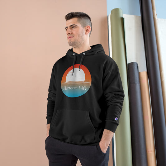 Champion Hoodie - Hatteras Life Red Sky