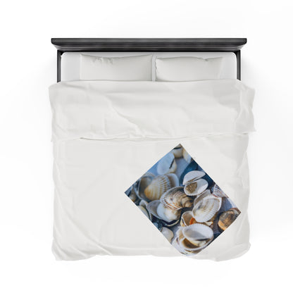 Velveteen Plush Blanket - Shells