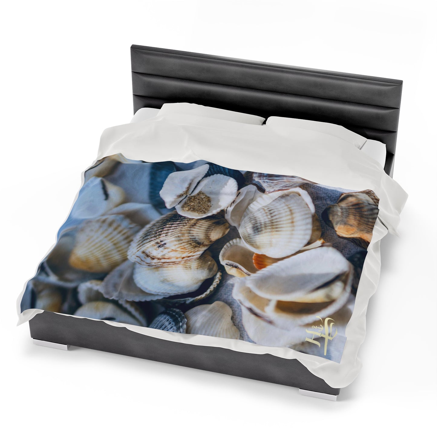 Velveteen Plush Blanket - Shells