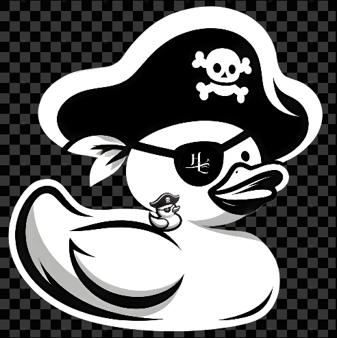 Duck Pirate Vinyl Sticker