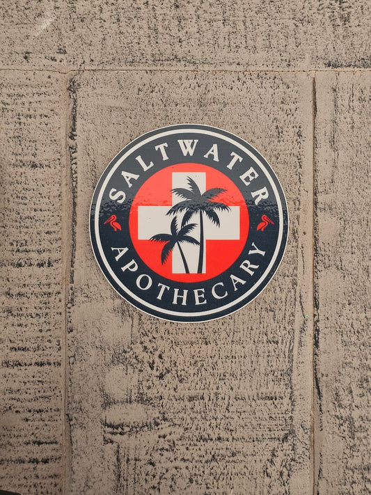 Saltwater Apothecary Badge Circle Sticker