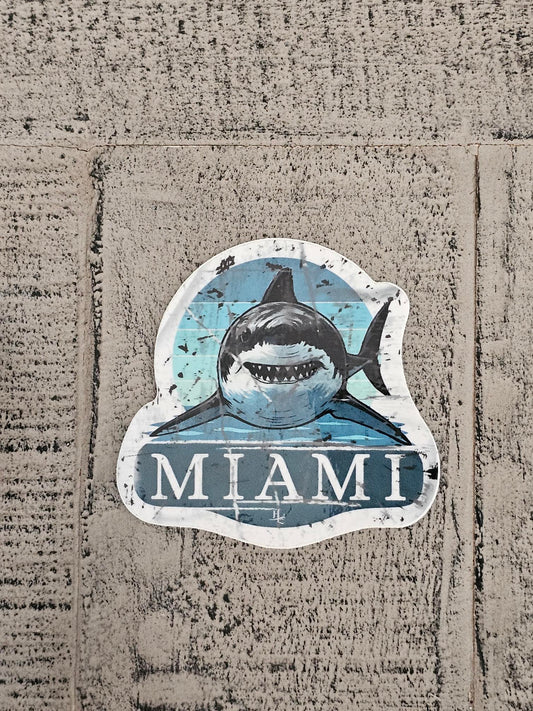 Miami - Sharky, Die Cut Sticker