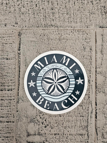 Miami Beach Sand Dollar Sticker