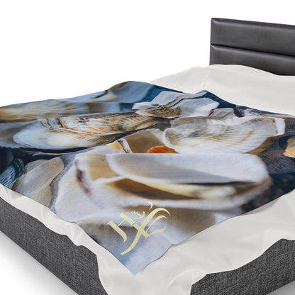Velveteen Plush Blanket - Shells