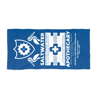 Saltwater Apothecary Label Beach Towel