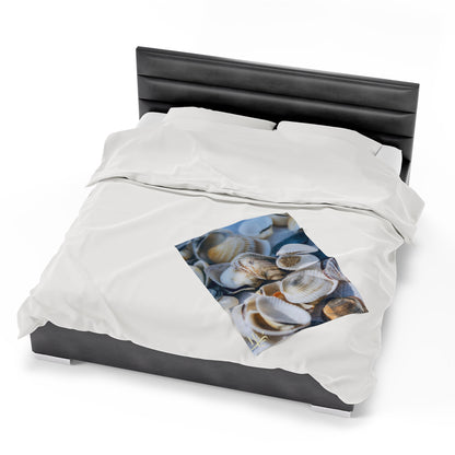 Velveteen Plush Blanket - Shells