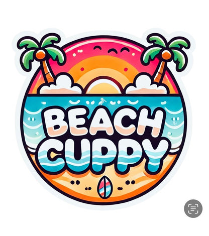 Beach Cuppy Vinyl Sticker