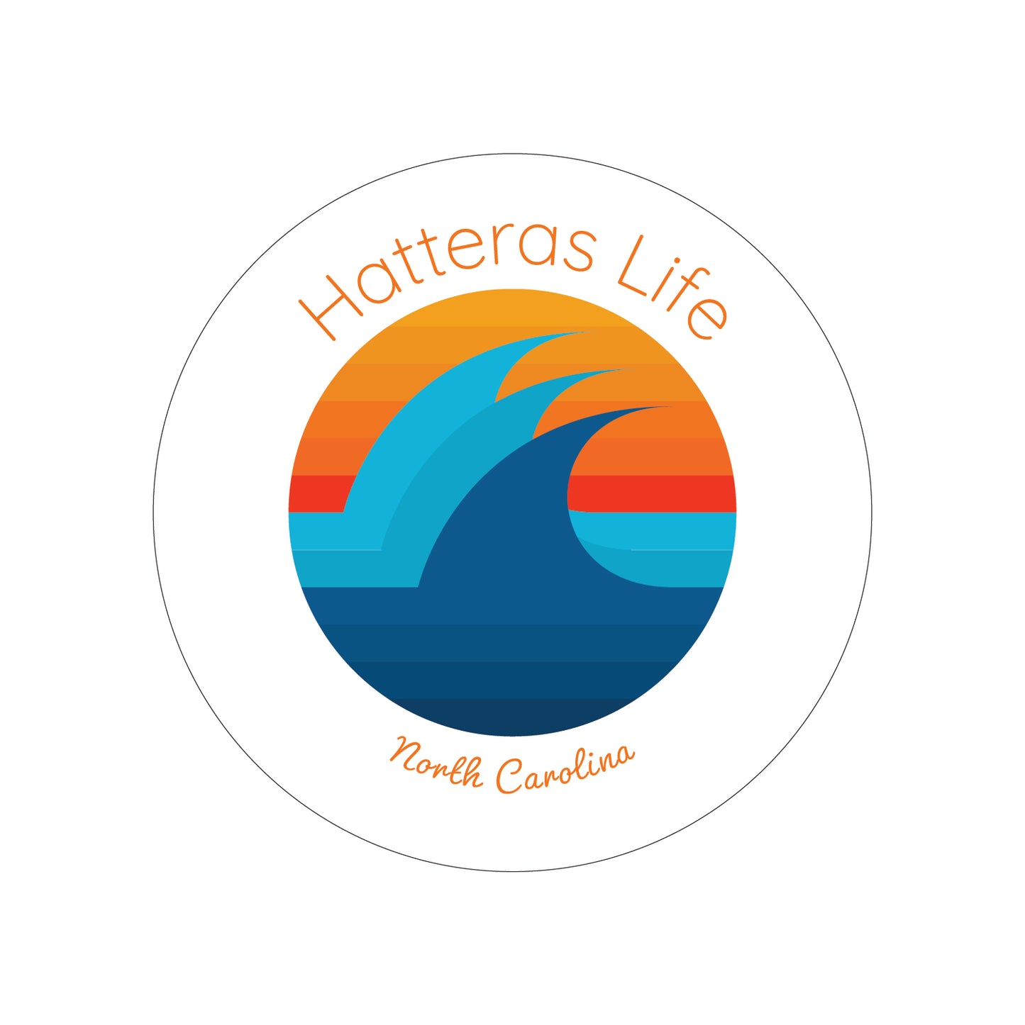 Hatteras Life Waves Sticker Color