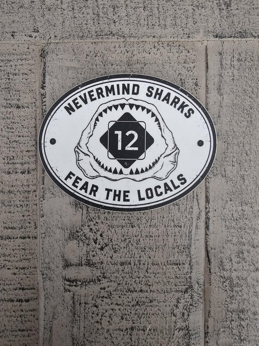 "Fear The Locals" Oval Vinyl Sticker