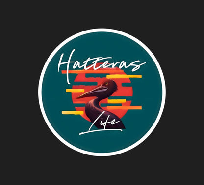 Hatteras Life  Pelican Sun Sticker