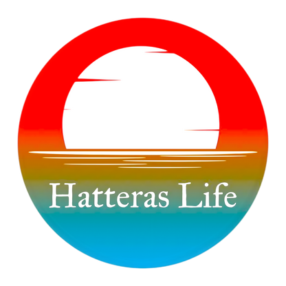 Hatteras Life Circle Sticker - Red Sky