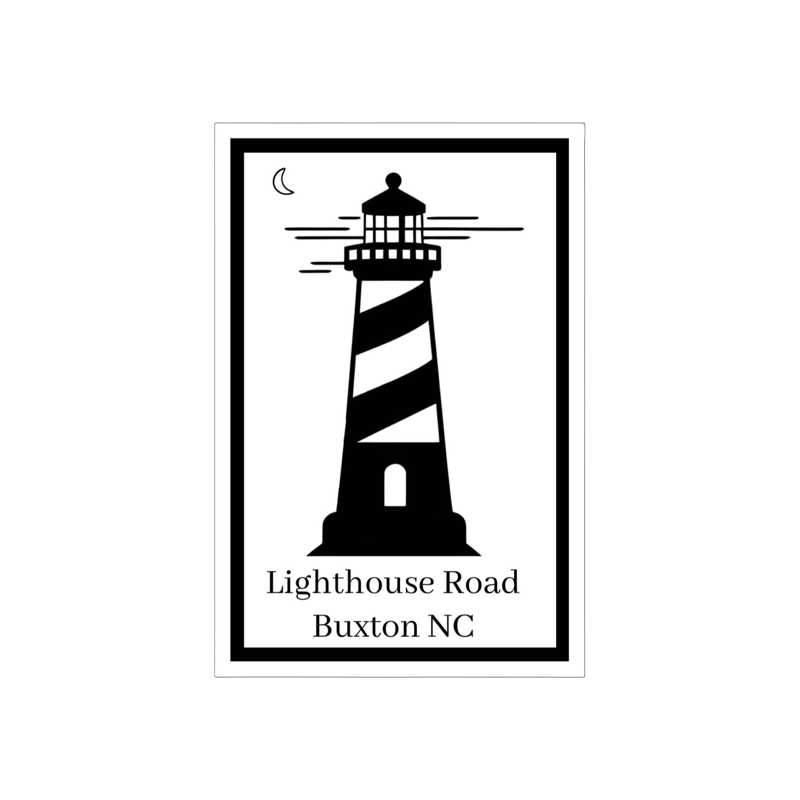 Hatteras Lighthouse Rectangle Vinyl Sticker