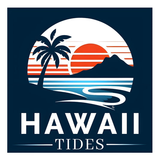 Hawaii Tides, Vinyl Square Sticker