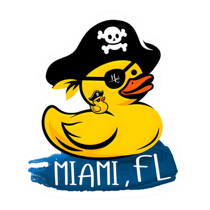 Miami - Ducky Banx Vinyl, Die Cut Sticker