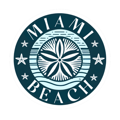 Miami Beach Sand Dollar Sticker