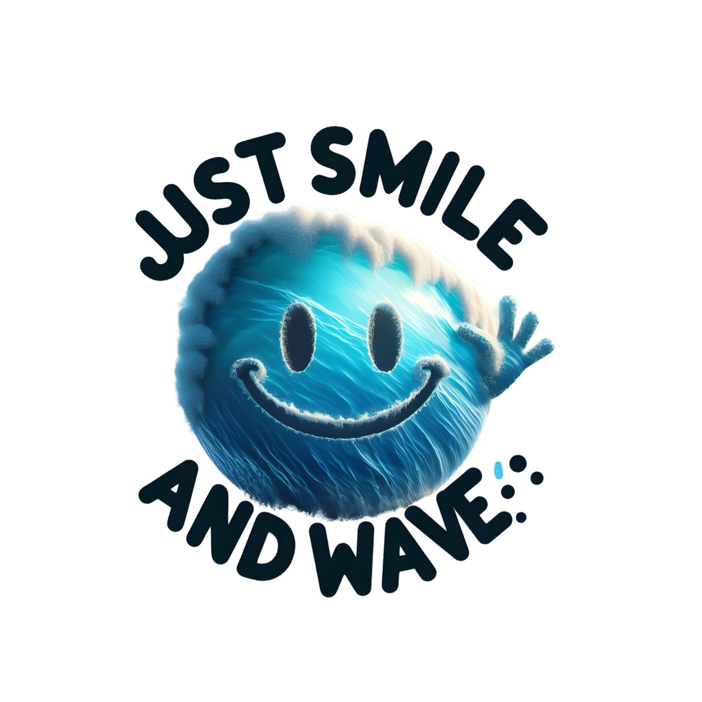 Just Smile and Wave Vinyl Sticker