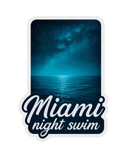 "Night Swim" Vinyl Square Sticker