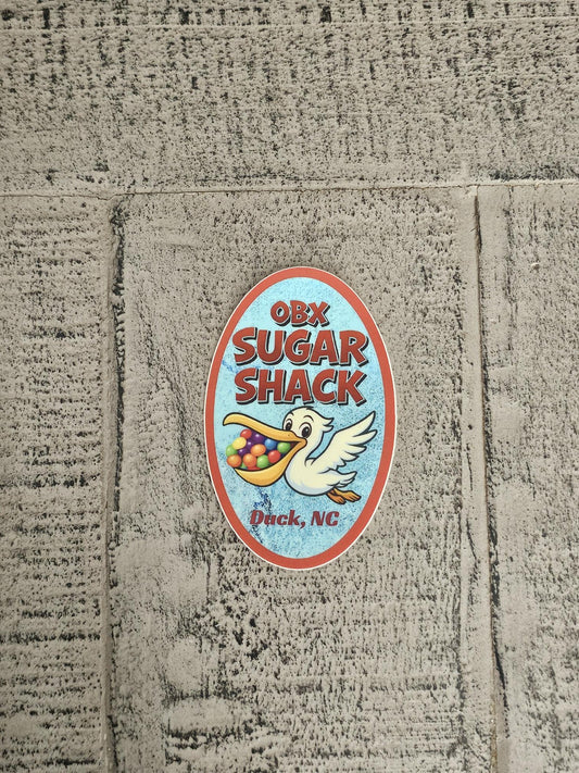 OBX Sugar Shack Oval Vinyl Sticker
