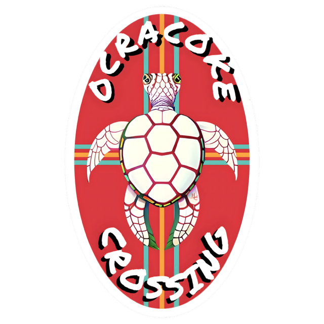 Ocracoke Crossing Oval Vinyl Sticker